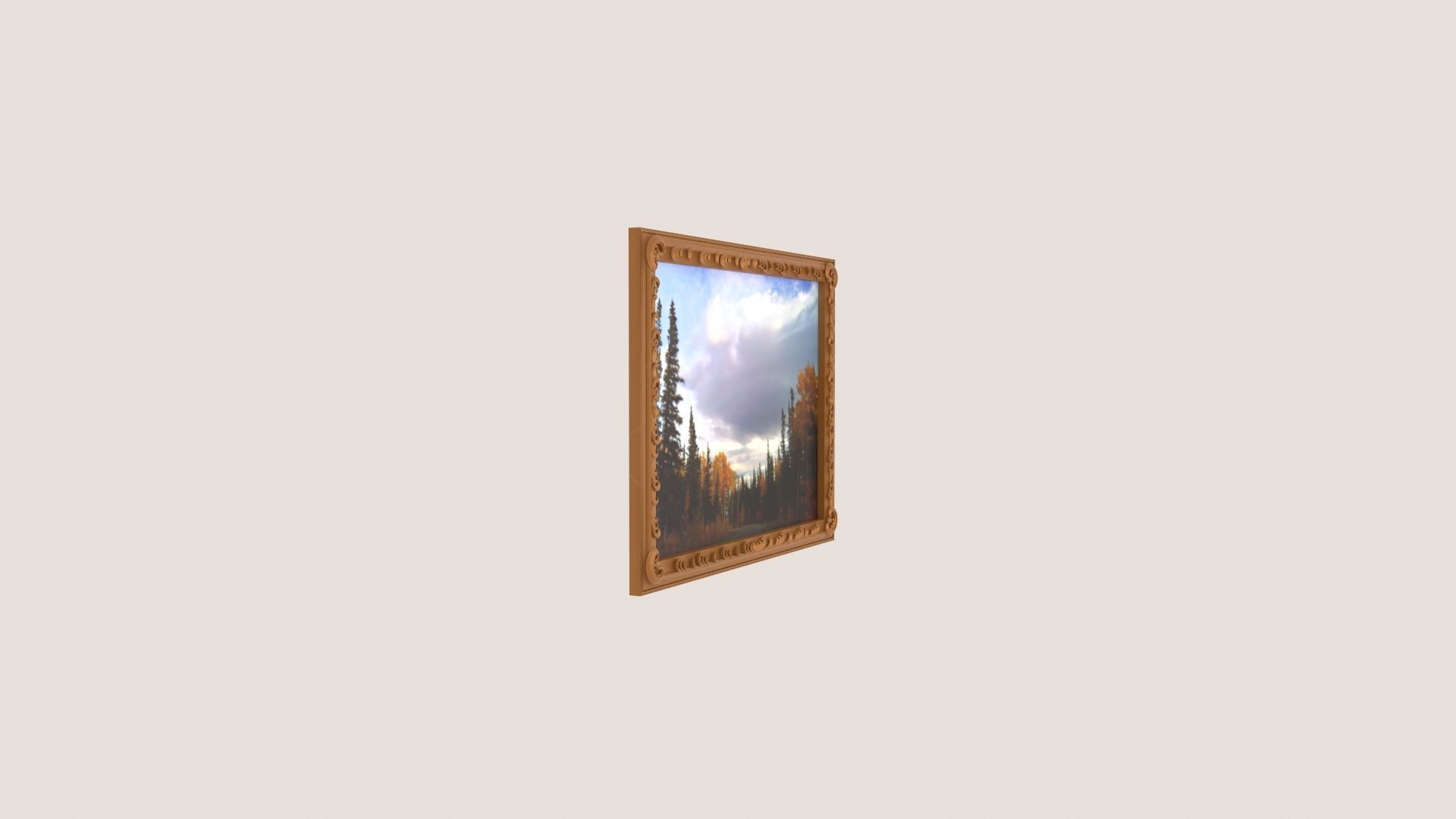 Framed painting Nature 2 3D model_6