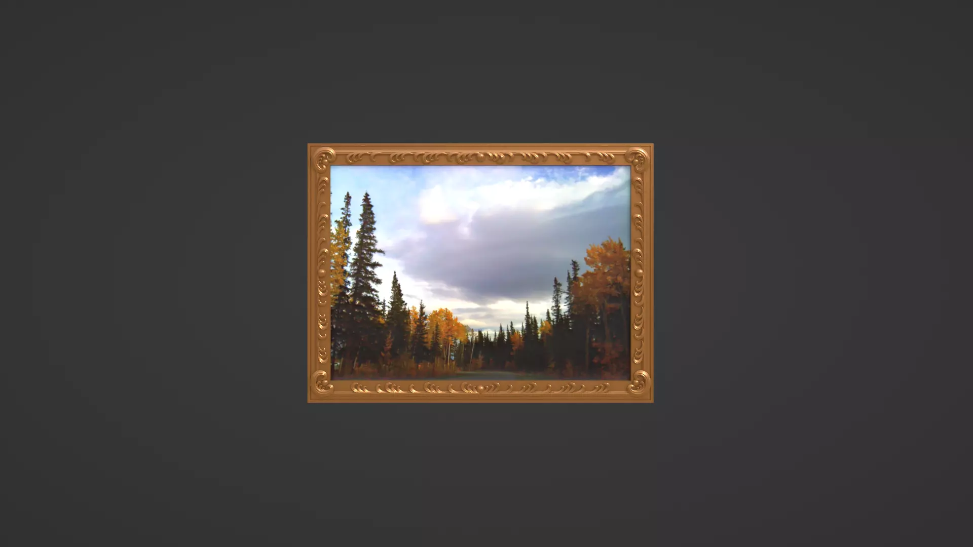 Framed painting Nature 2 3D model_0