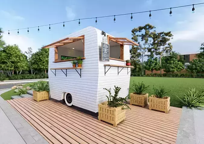 Truck coffee 3D Model