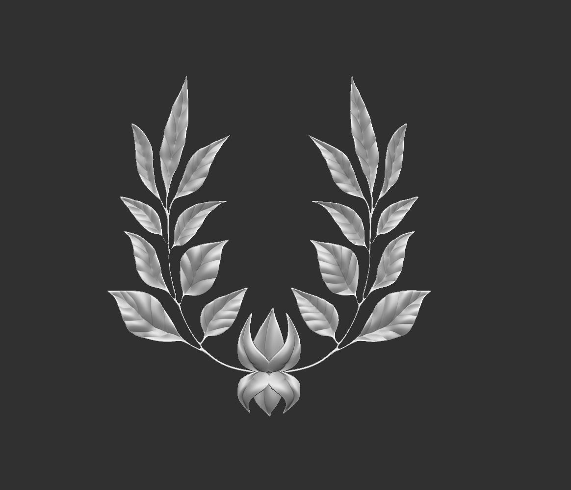 14 high-poly leafs and branches Zbrush IMM brush set 3D model_11