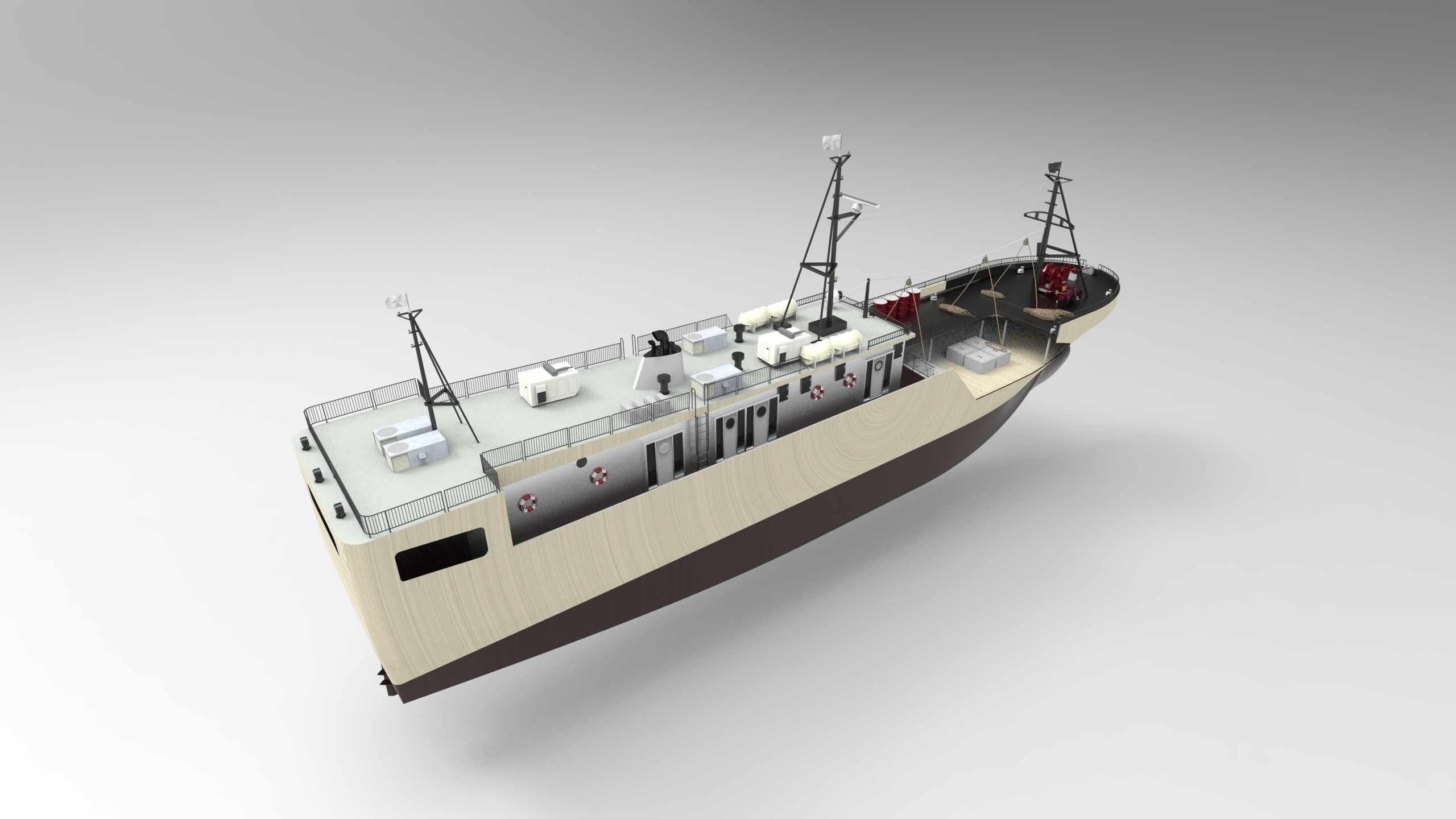 Fishing ship 3D model_5