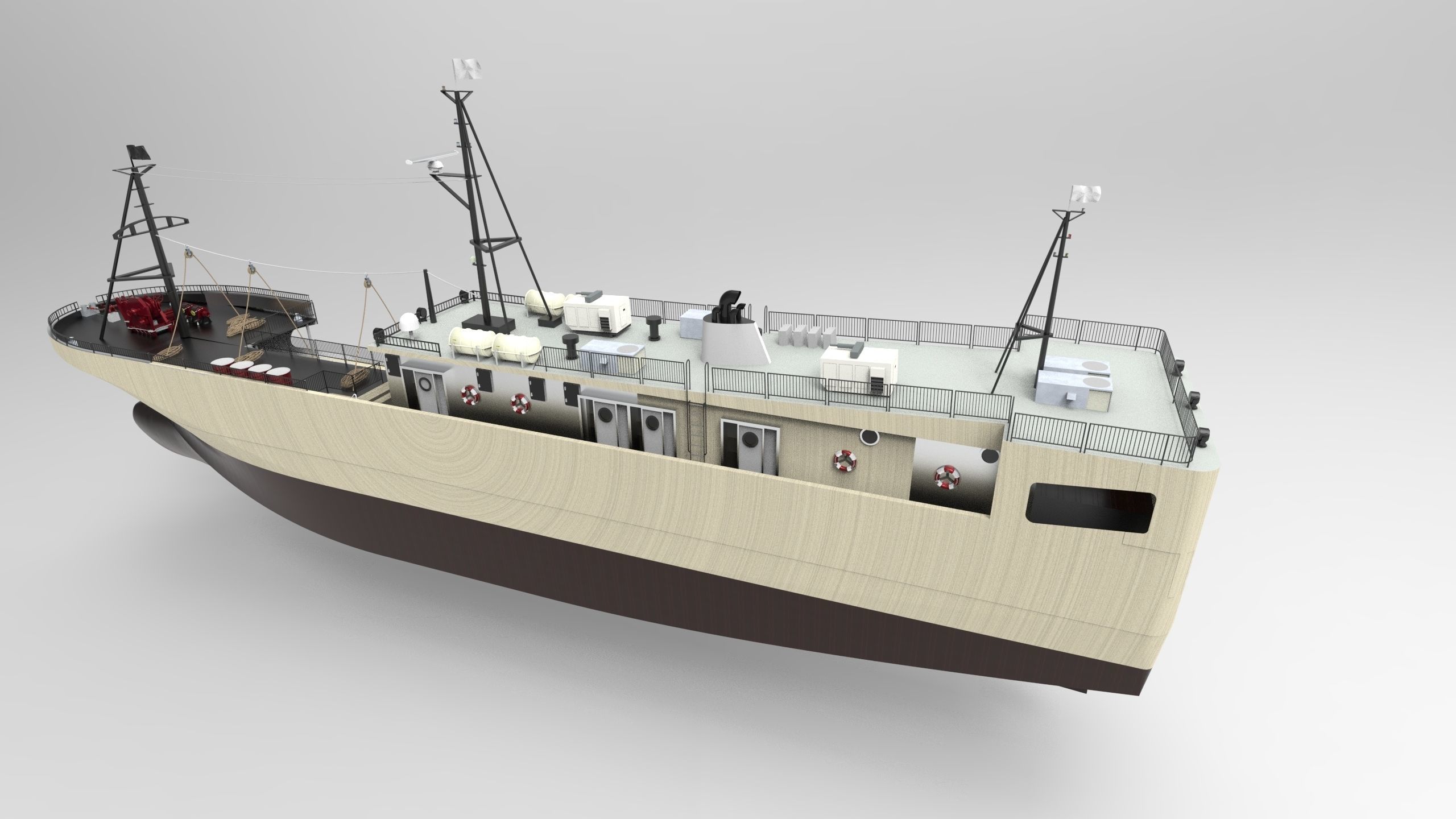 Fishing ship 3D model_6