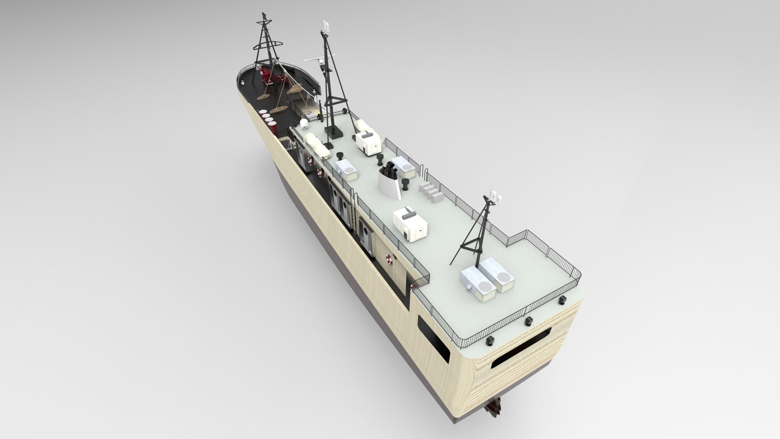 Fishing ship 3D model_7