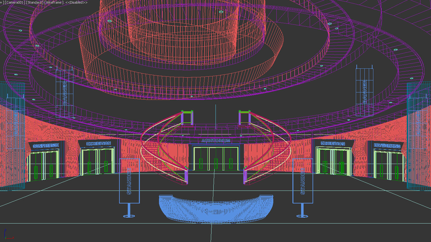 Virtual lobby 3D model_6