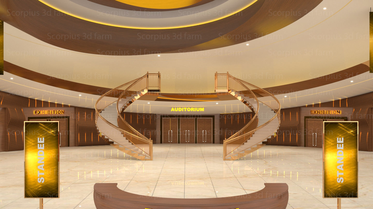 Virtual lobby 3D model_4