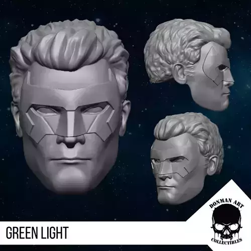 The Green Light Head for 6 inch action figures
