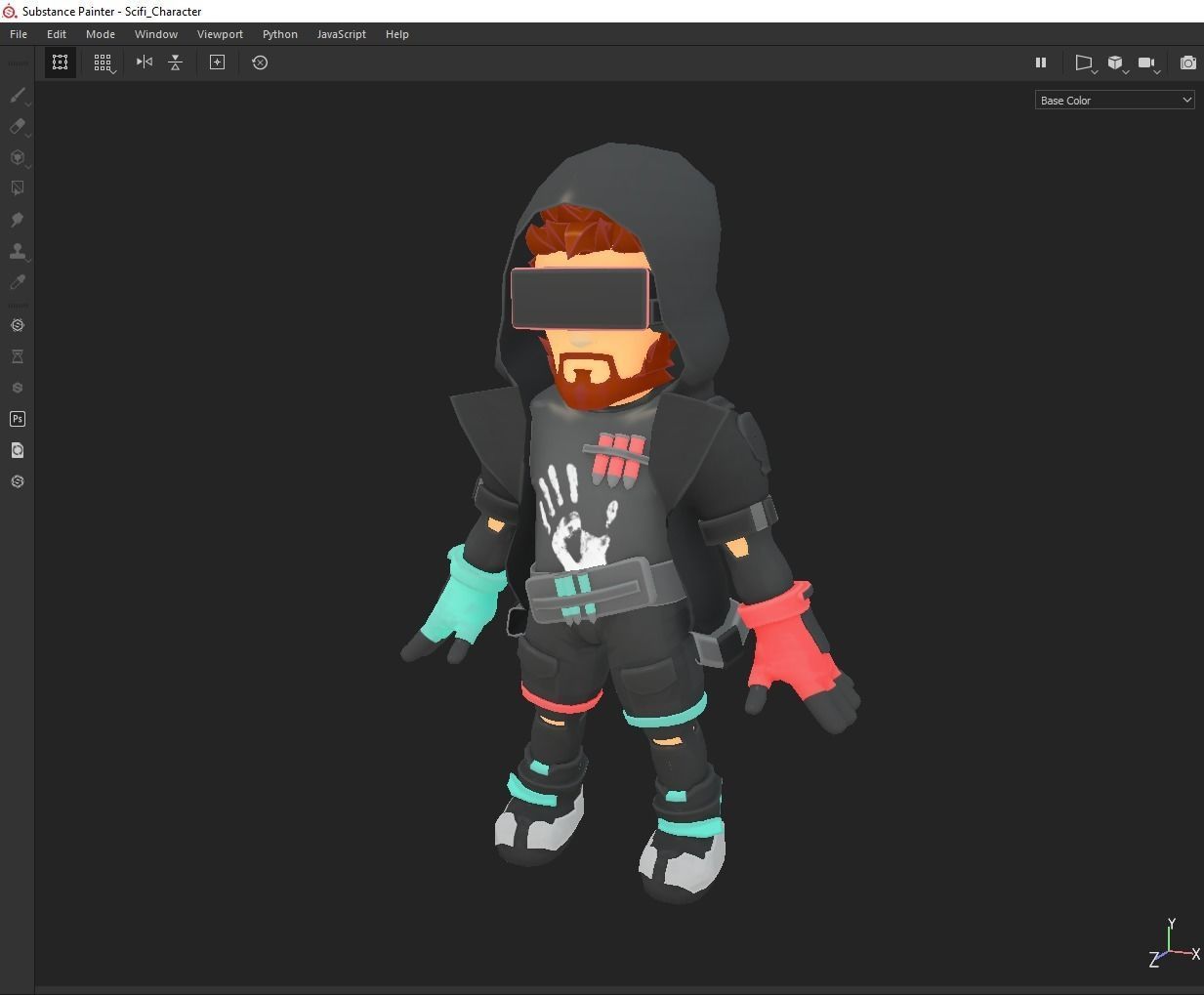 Stylized Sci-fi Character Low-poly 3D model_7