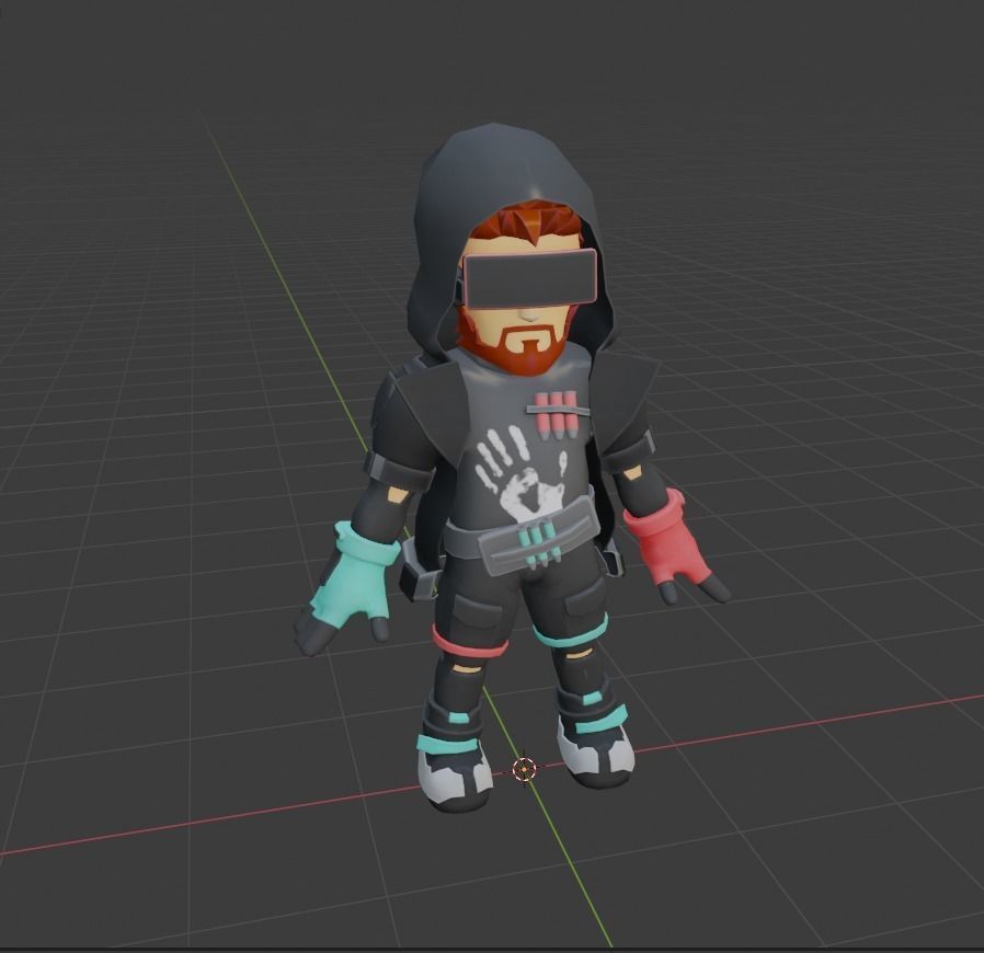 Stylized Sci-fi Character Low-poly 3D model_5