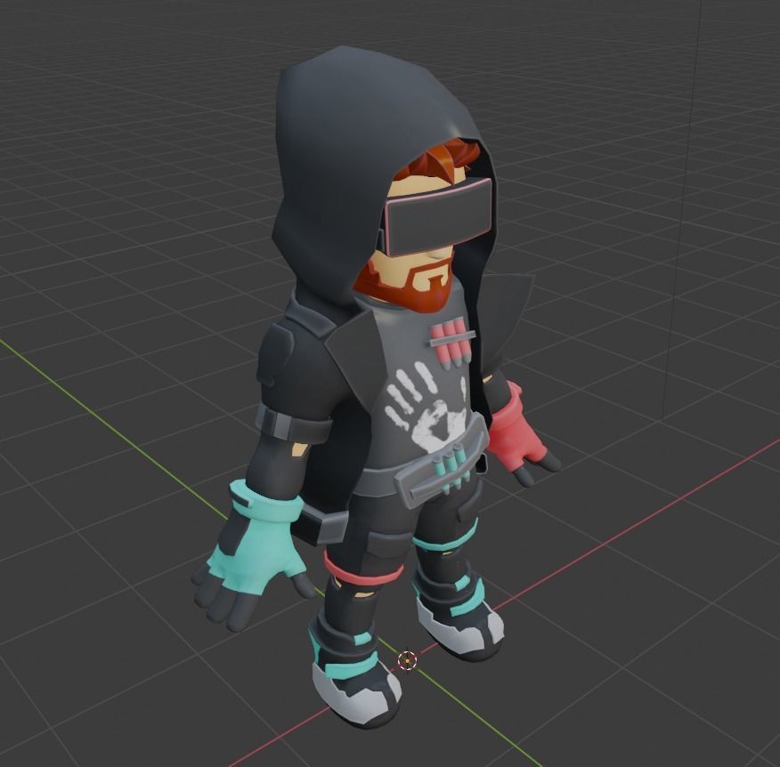 Stylized Sci-fi Character Low-poly 3D model_32