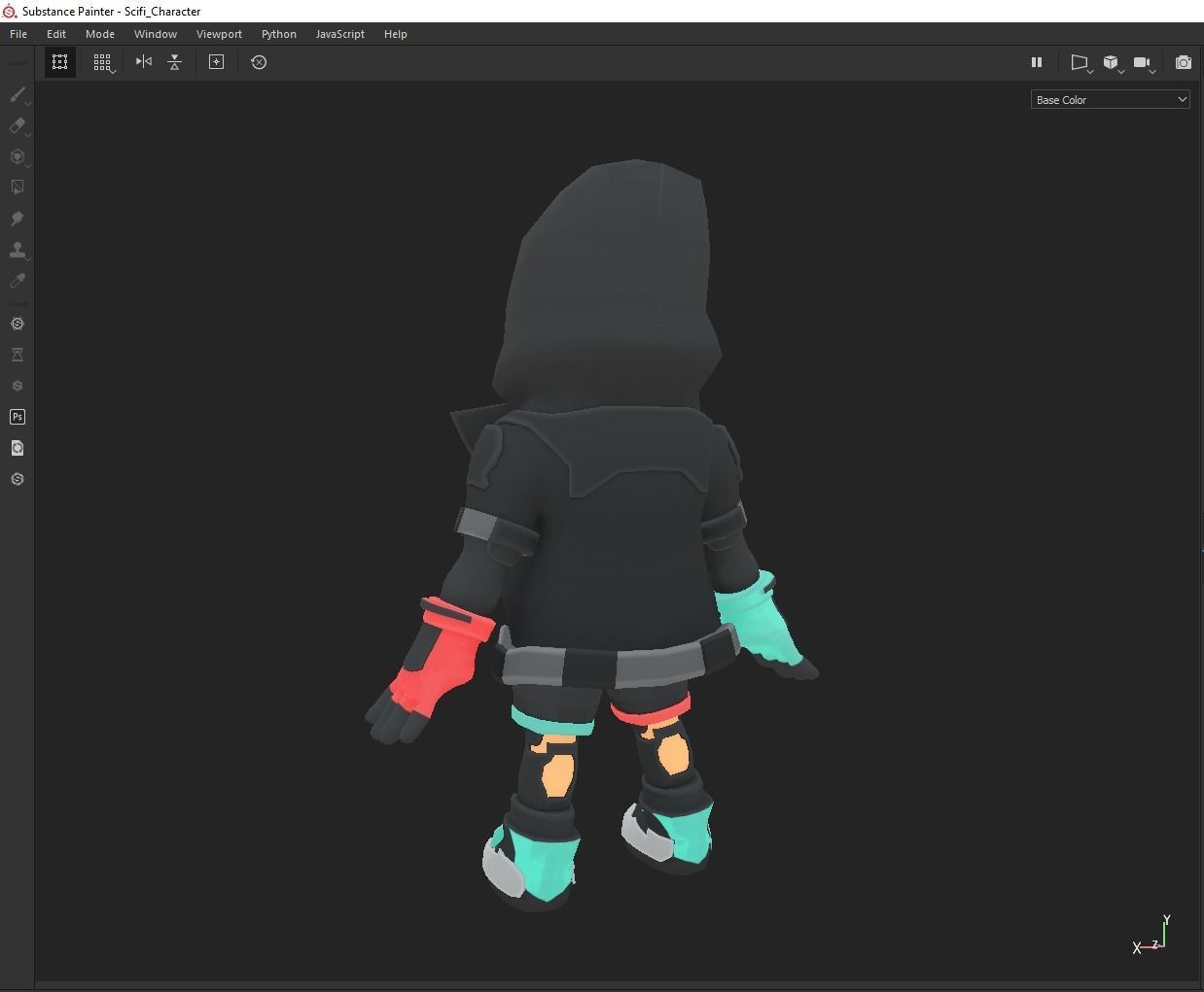 Stylized Sci-fi Character Low-poly 3D model_36