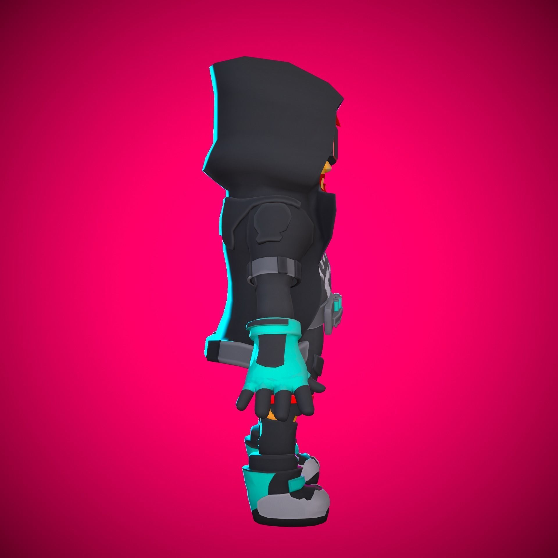 Stylized Sci-fi Character Low-poly 3D model_10