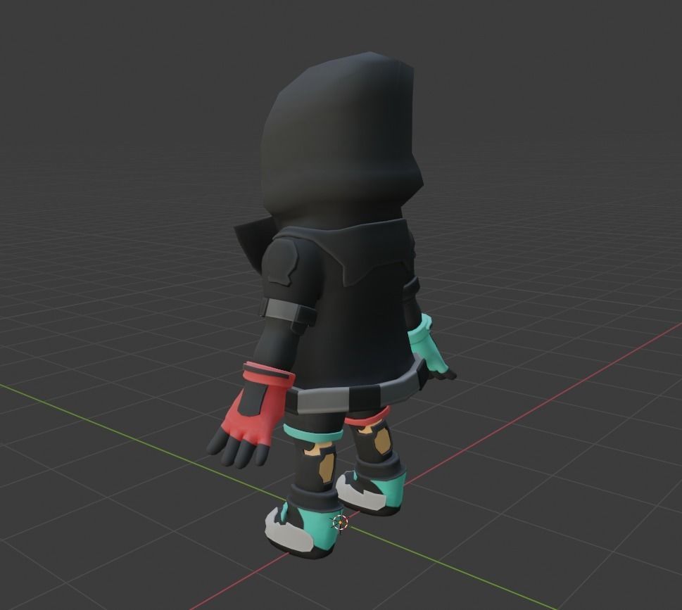 Stylized Sci-fi Character Low-poly 3D model_31