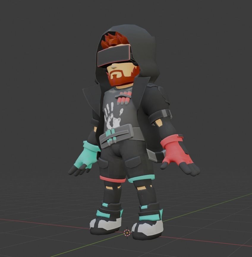 Stylized Sci-fi Character Low-poly 3D model_30