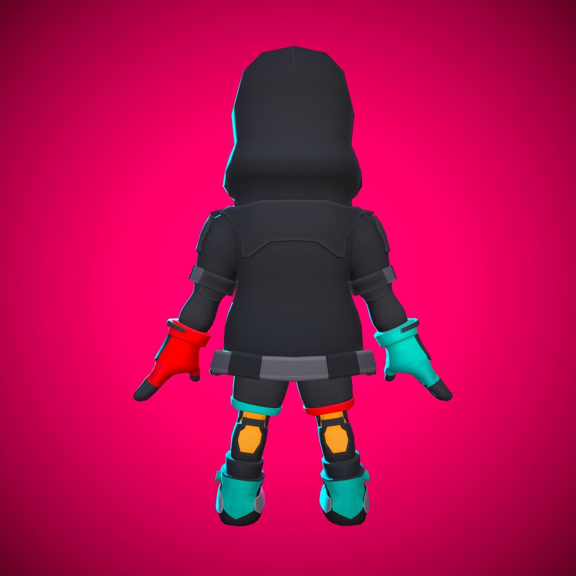 Stylized Sci-fi Character Low-poly 3D model_18