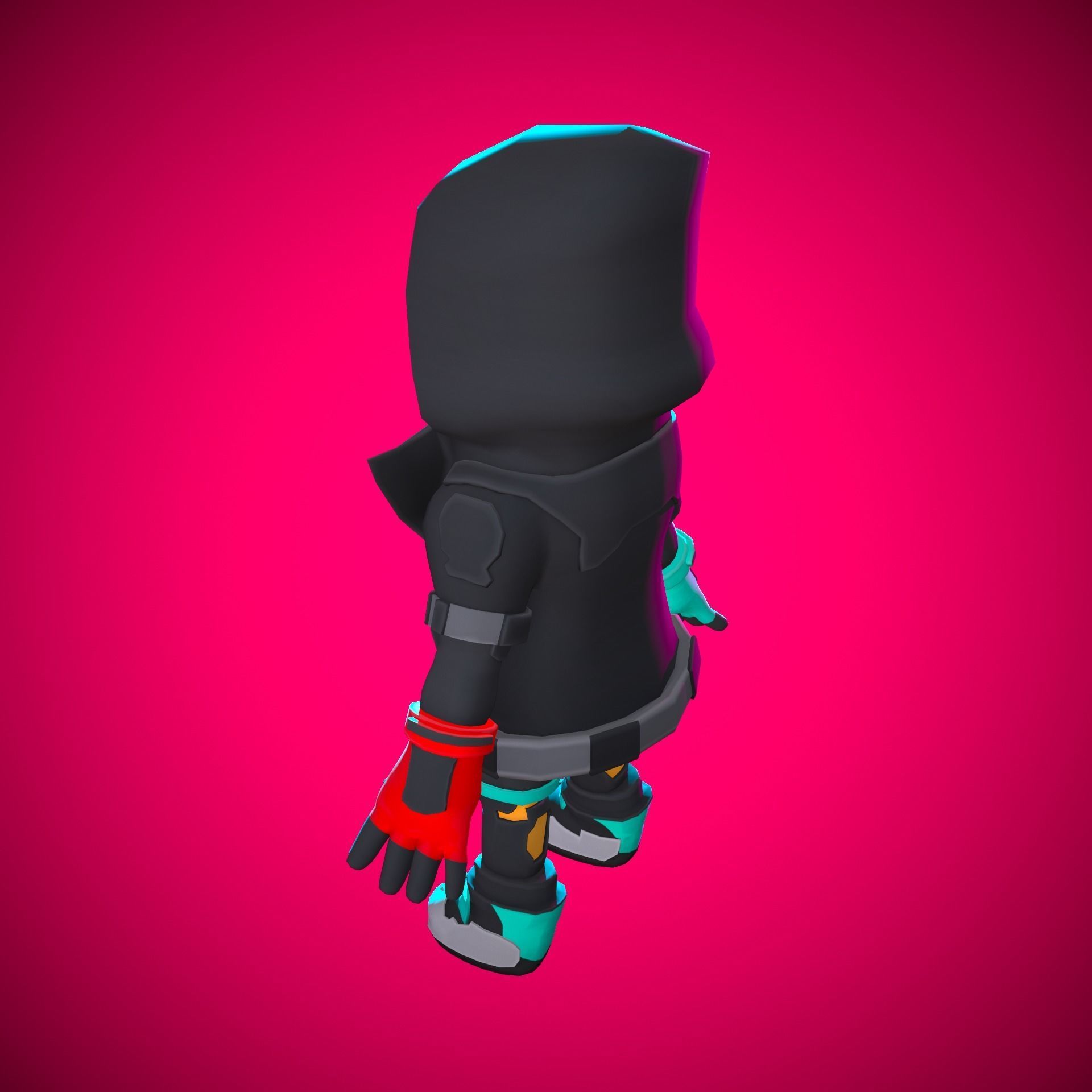 Stylized Sci-fi Character Low-poly 3D model_21