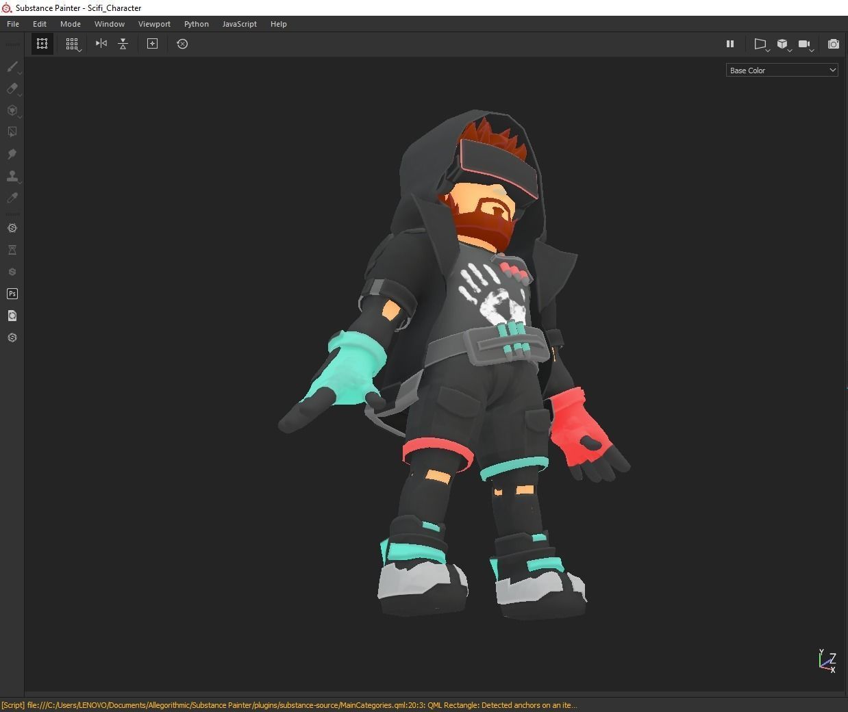 Stylized Sci-fi Character Low-poly 3D model_38