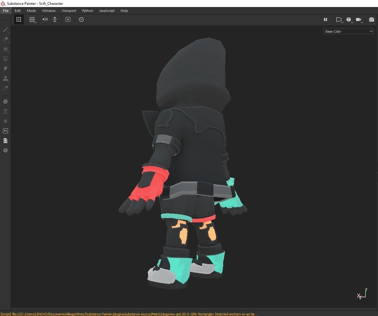 Stylized Sci-fi Character Low-poly 3D model_39