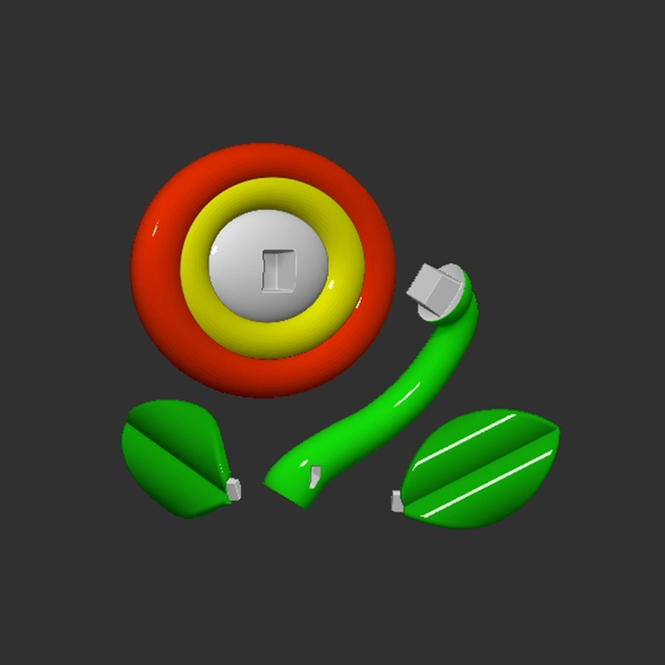 Mario Flower 3D print model_1