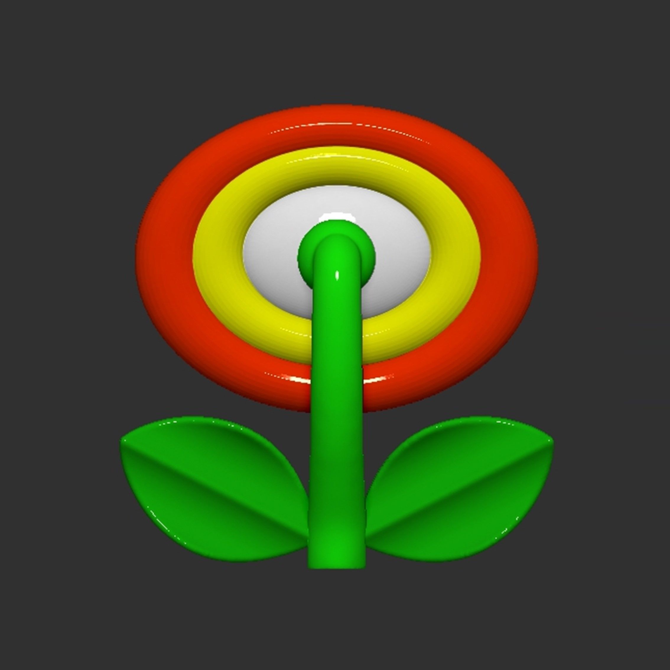 Mario Flower 3D print model_10