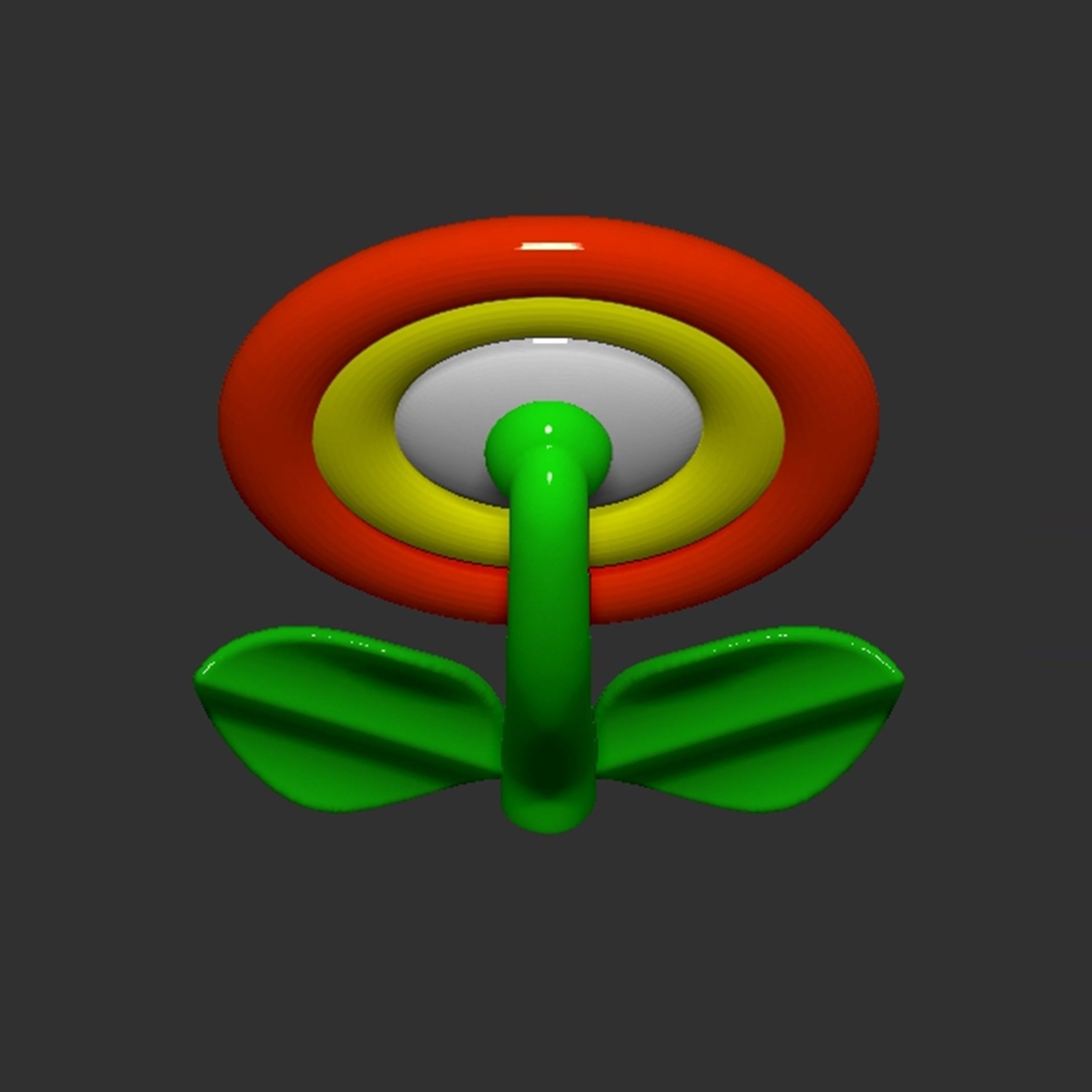 Mario Flower 3D print model_12