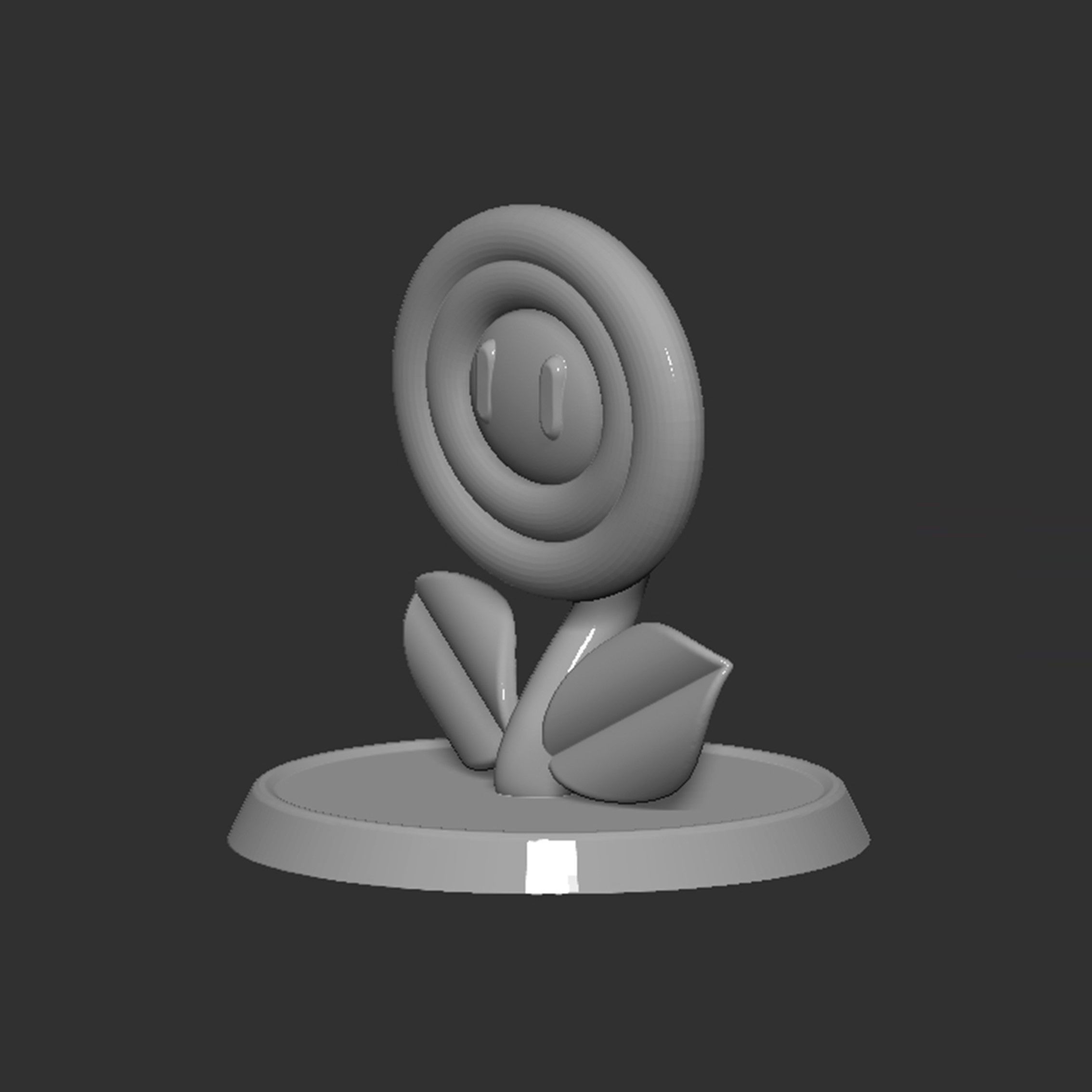 Mario Flower Based 3D print model_5