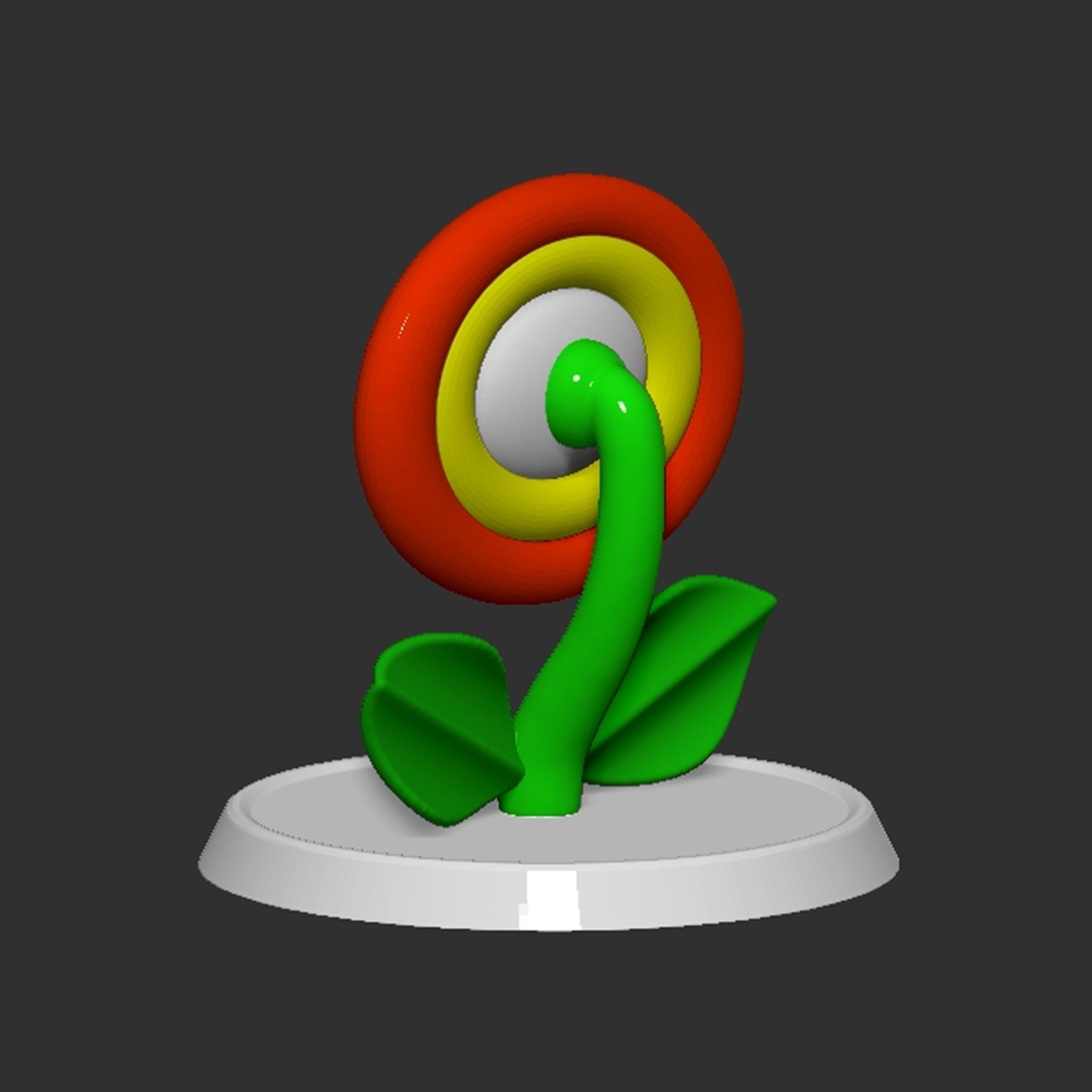 Mario Flower Based 3D print model_8
