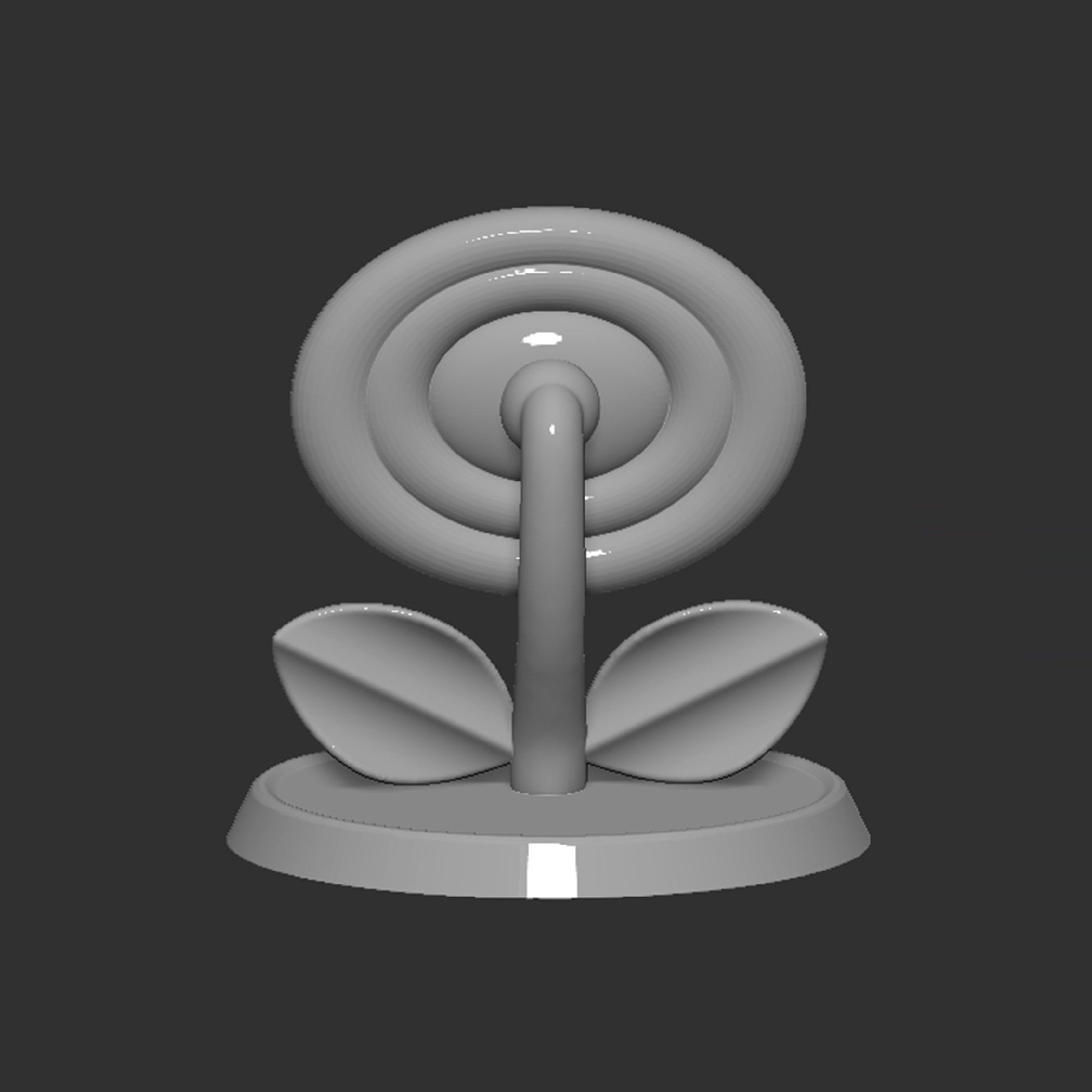 Mario Flower Based 3D print model_11