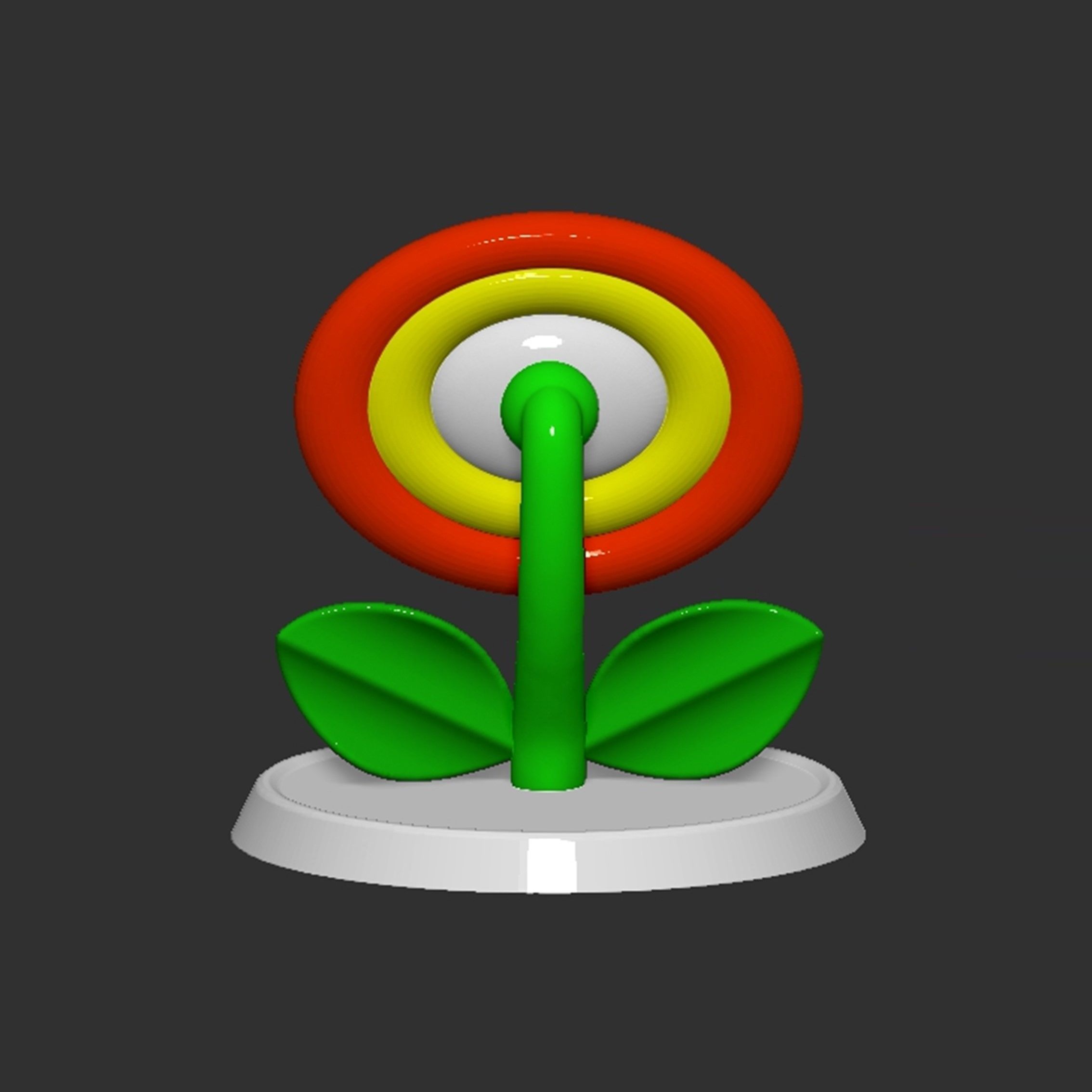 Mario Flower Based 3D print model_10