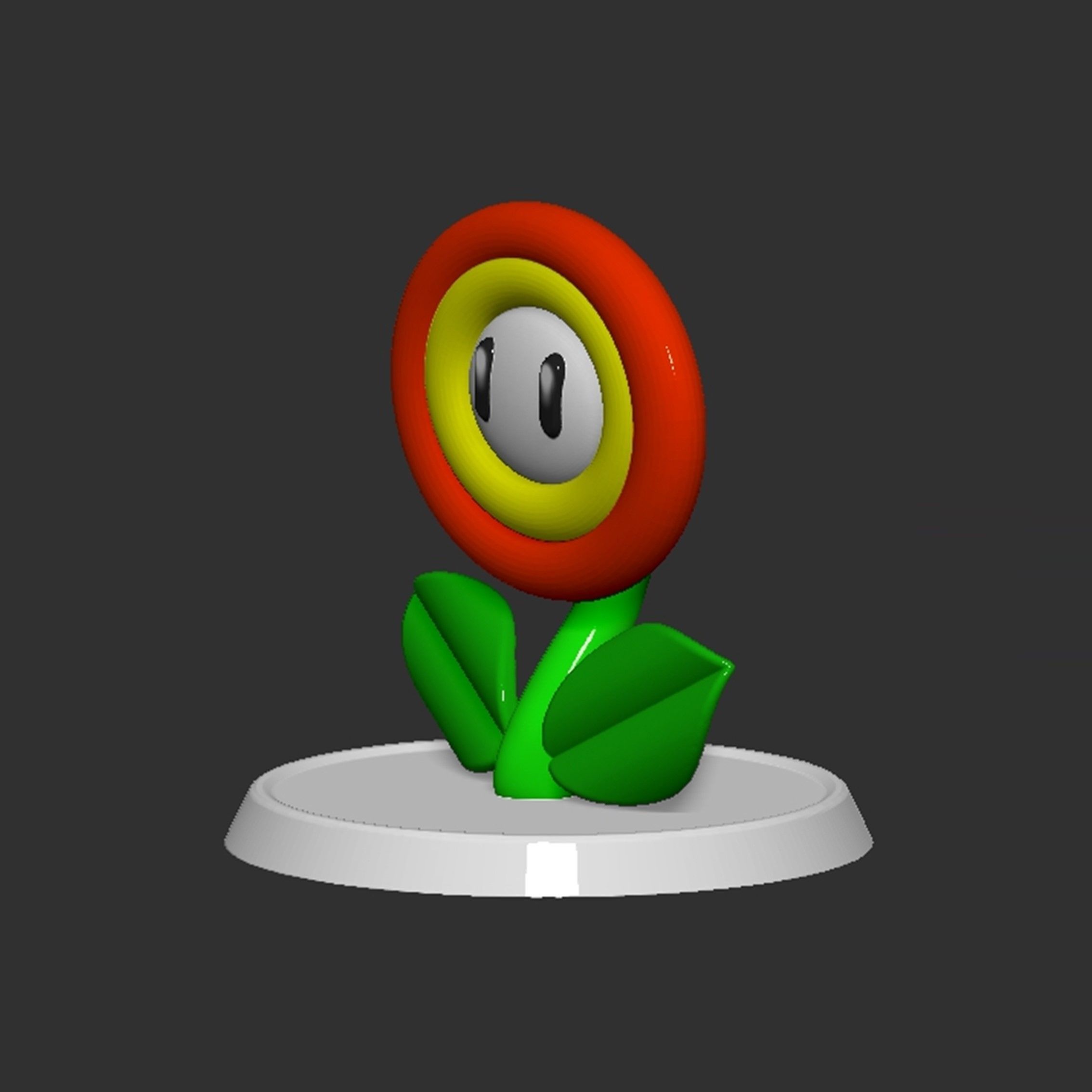 Mario Flower Based 3D print model_4