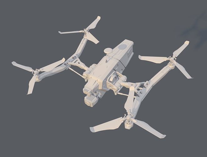 Drones drone with four propellers 3D model