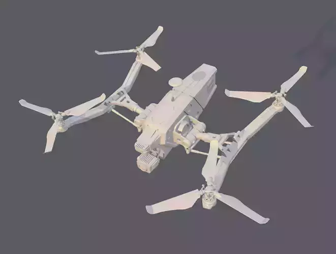 Drones drone with four propellers 3D model