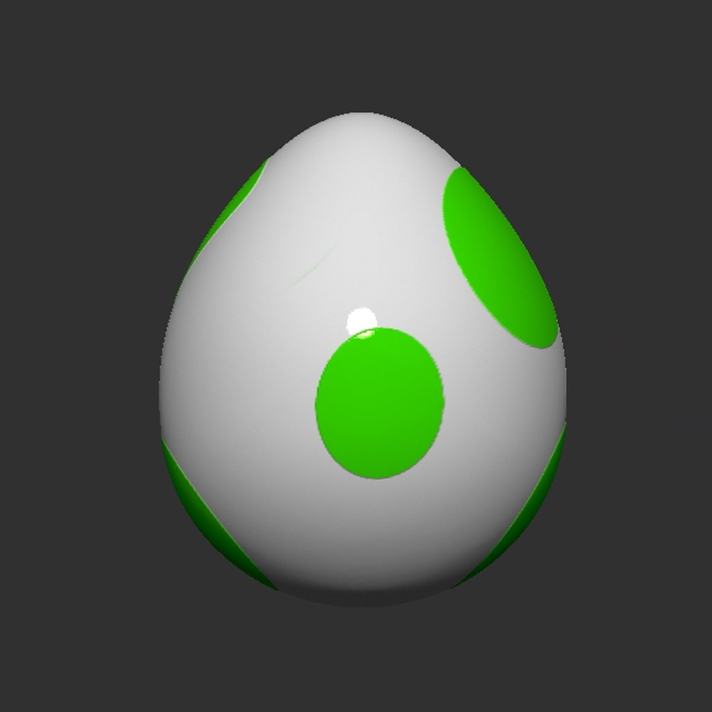 Yoshi Egg 3D print model_6