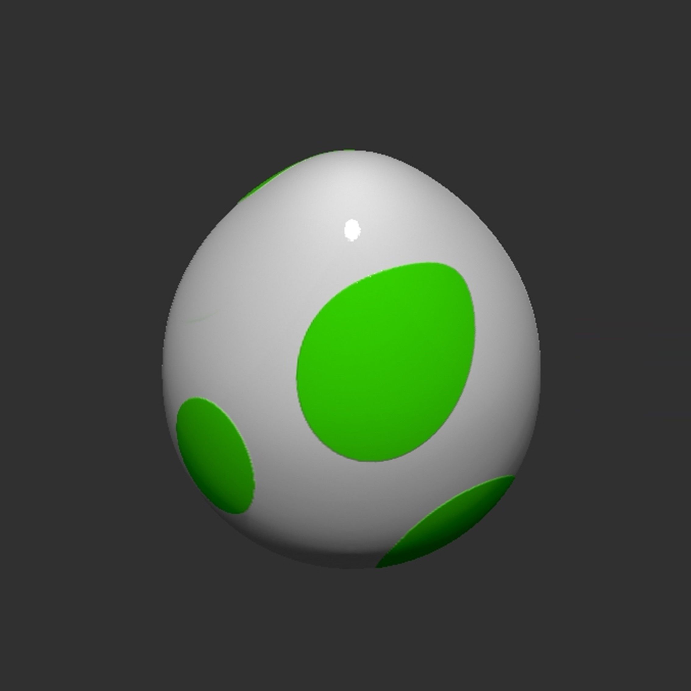 Yoshi Egg 3D print model_10