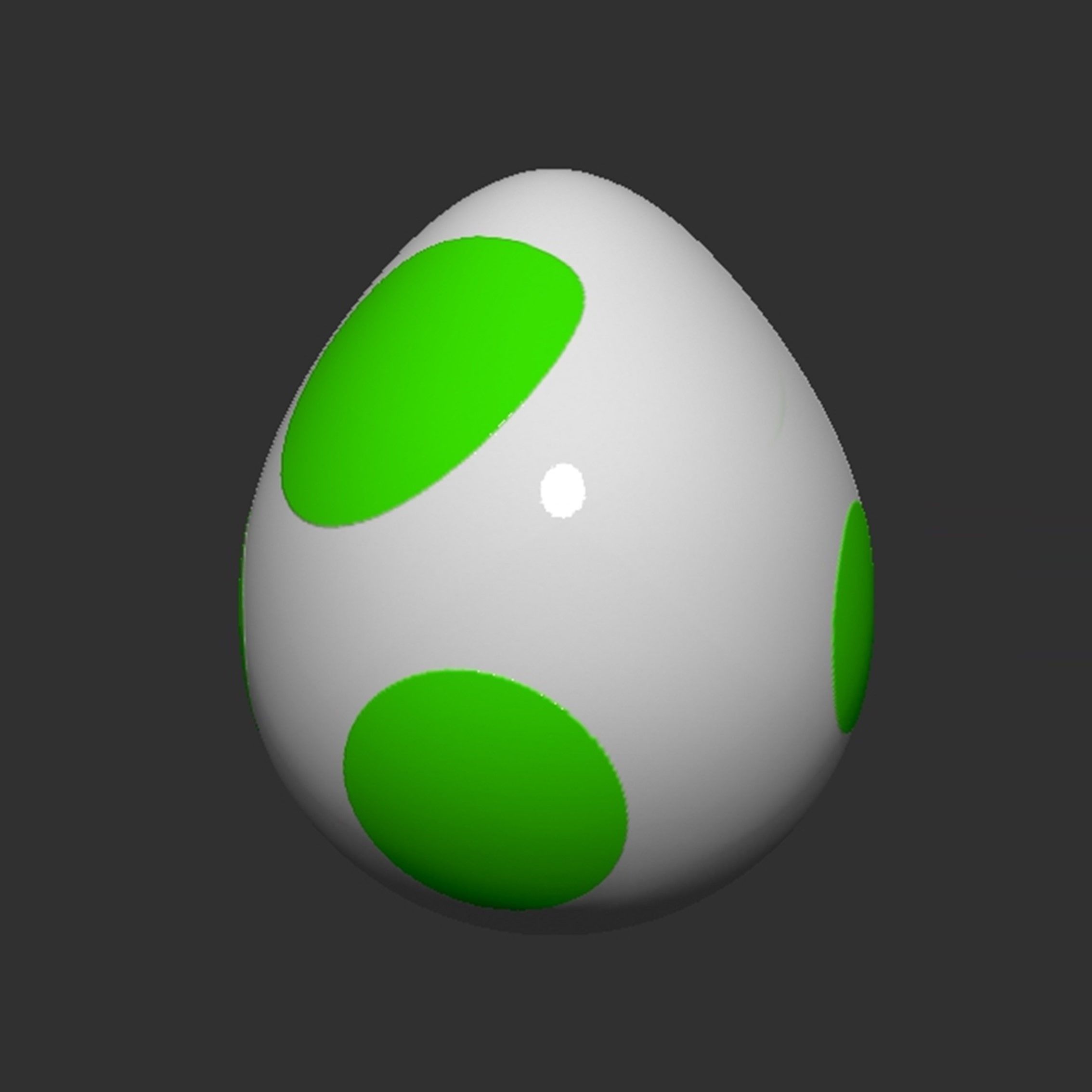 Yoshi Egg 3D print model_2