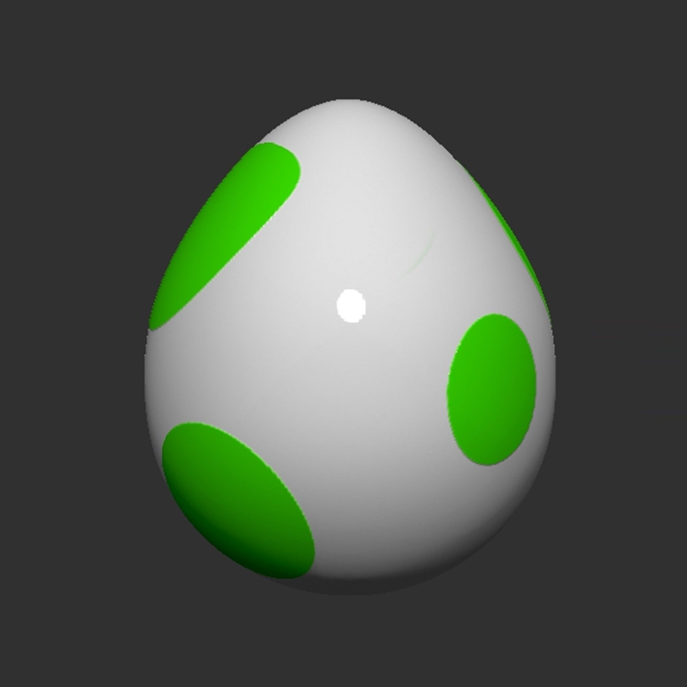 Yoshi Egg 3D print model_4