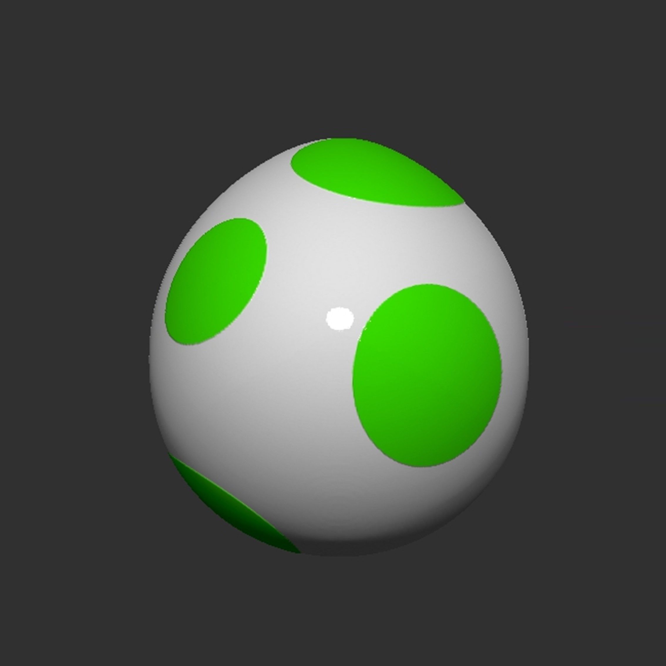 Yoshi Egg 3D print model_14