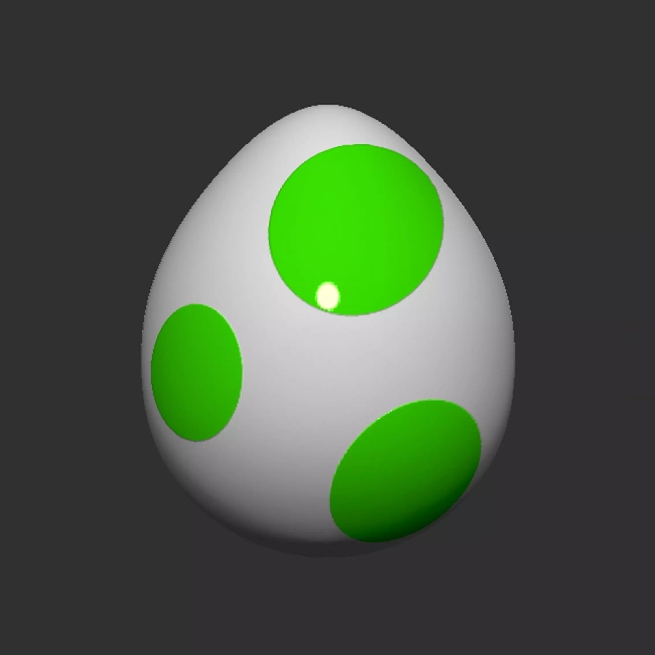 Yoshi Egg 3D print model_0