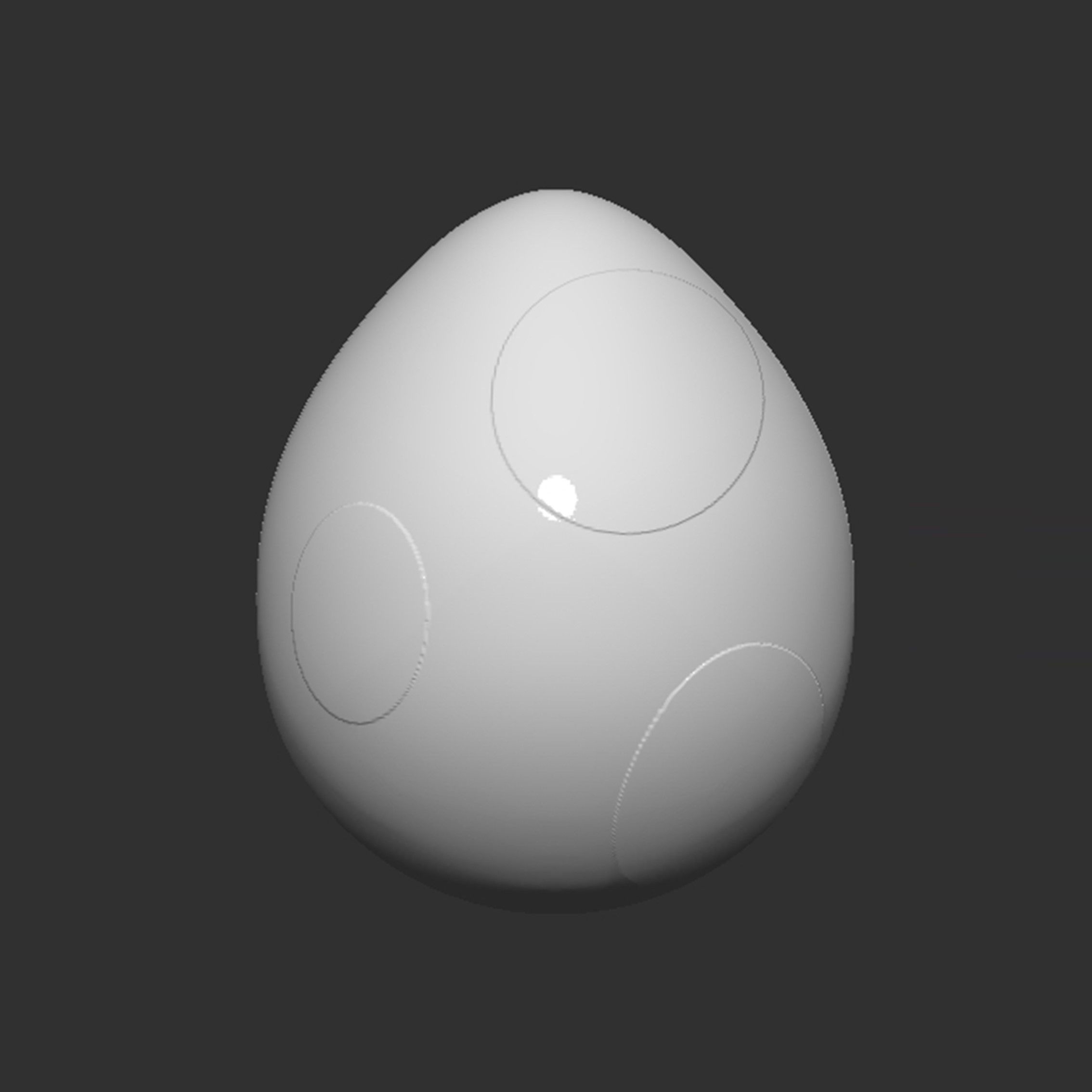 Yoshi Egg 3D print model_9