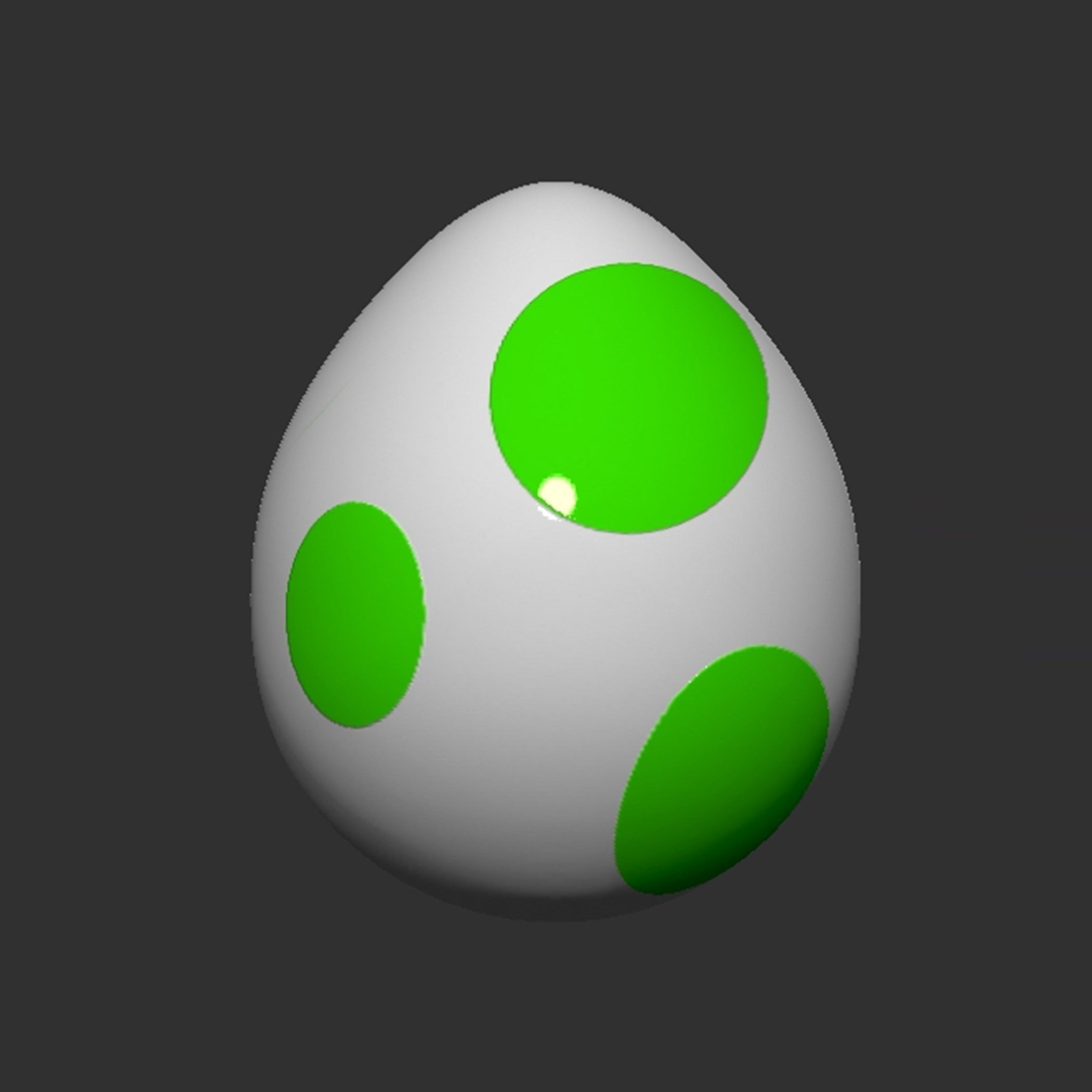 Yoshi Egg 3D print model_8