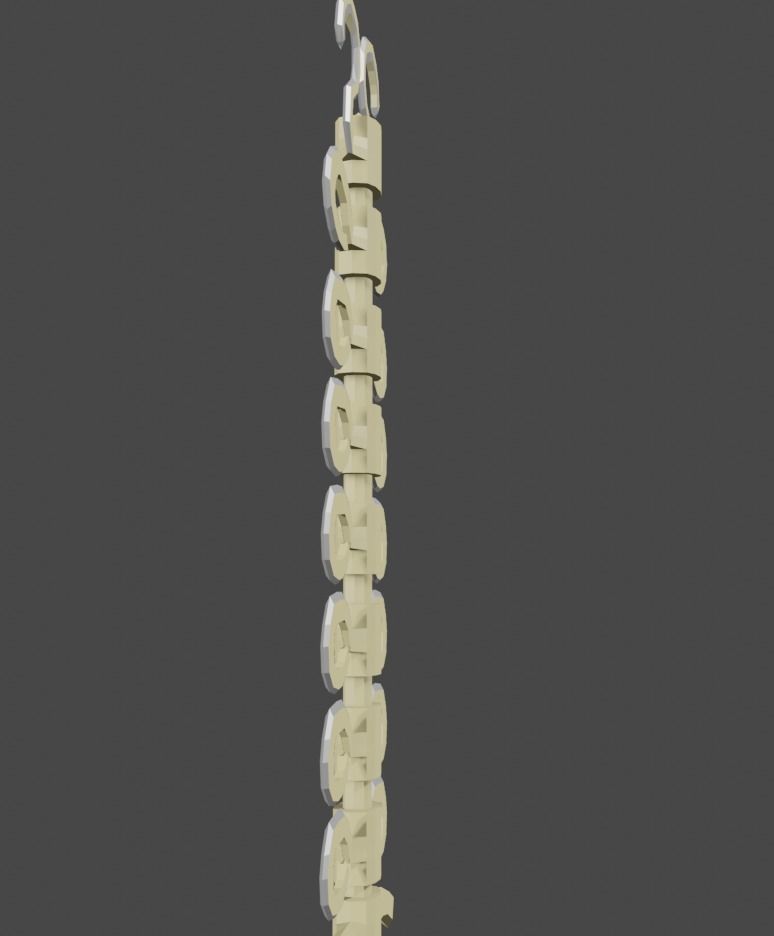 fish-sword spinal cord Low-poly 3D model_1