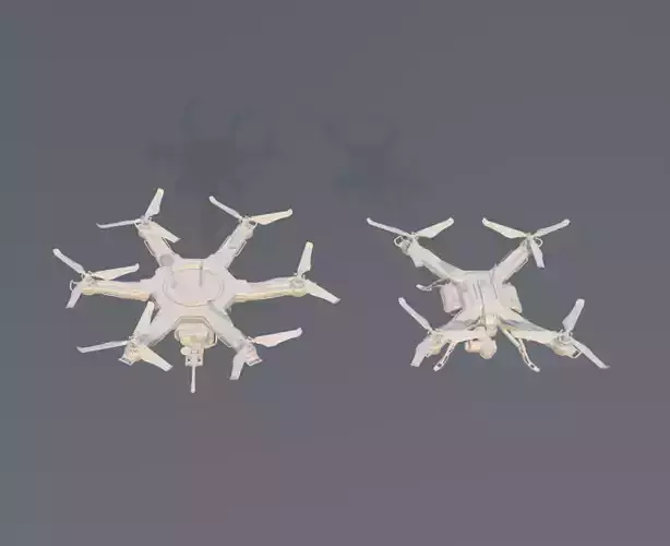 Drones2 drone with four propellers 3D model