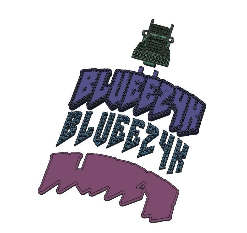 Blueez4K pendant 3D print model_1