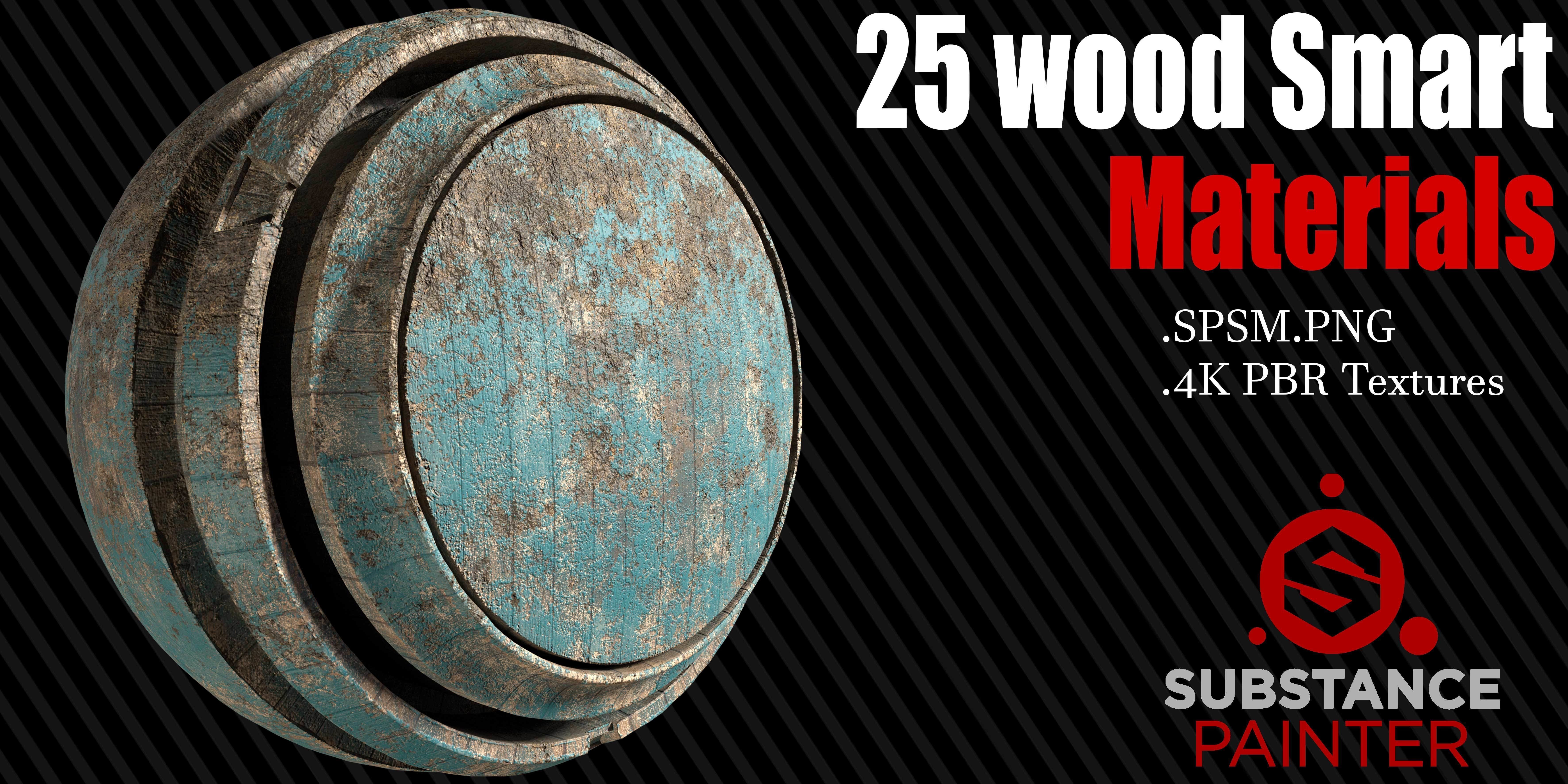 25 Wood Smart Materials  4K PBR Textures Texture_5