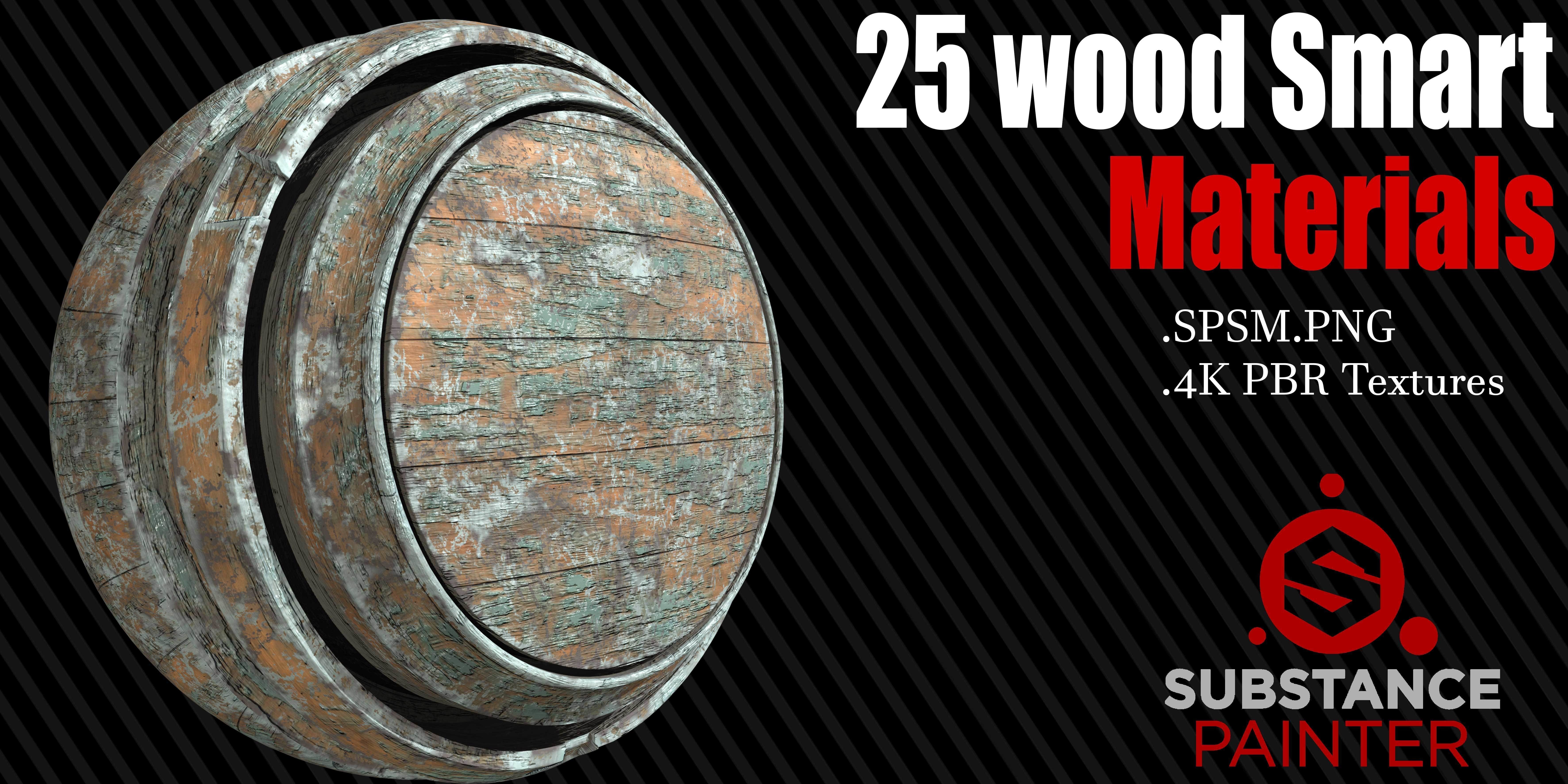 25 Wood Smart Materials  4K PBR Textures Texture_7