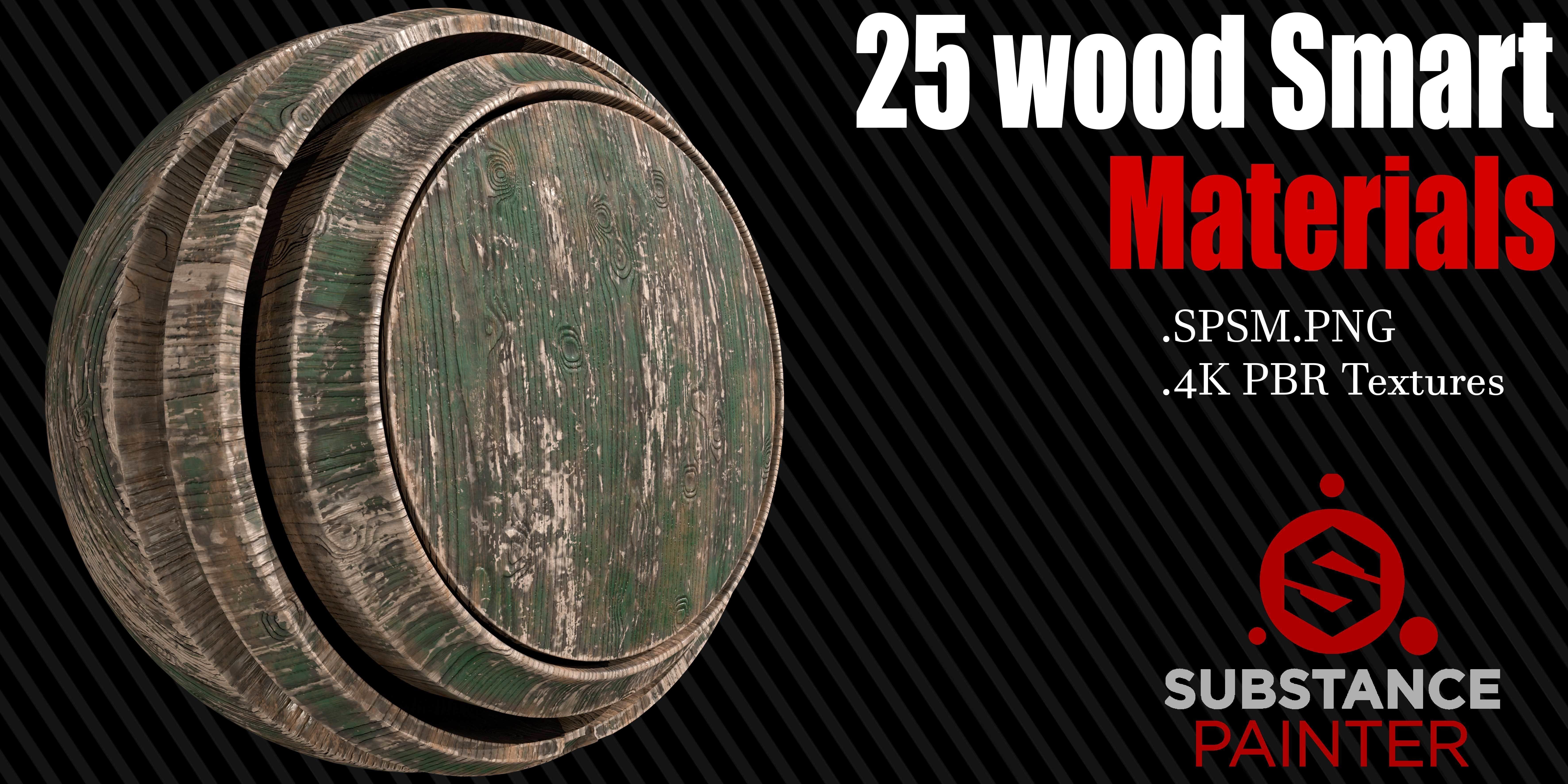25 Wood Smart Materials  4K PBR Textures Texture_4