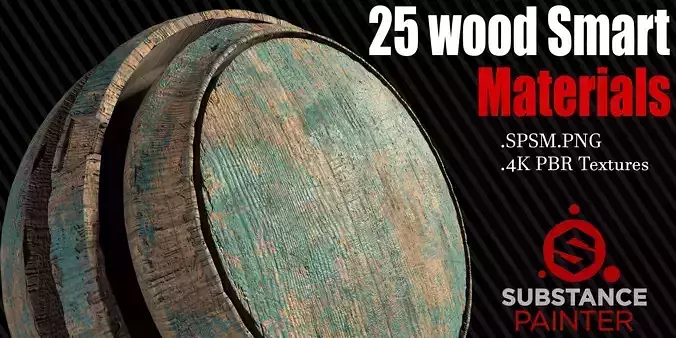 25 Wood Smart Materials  4K PBR Textures Texture