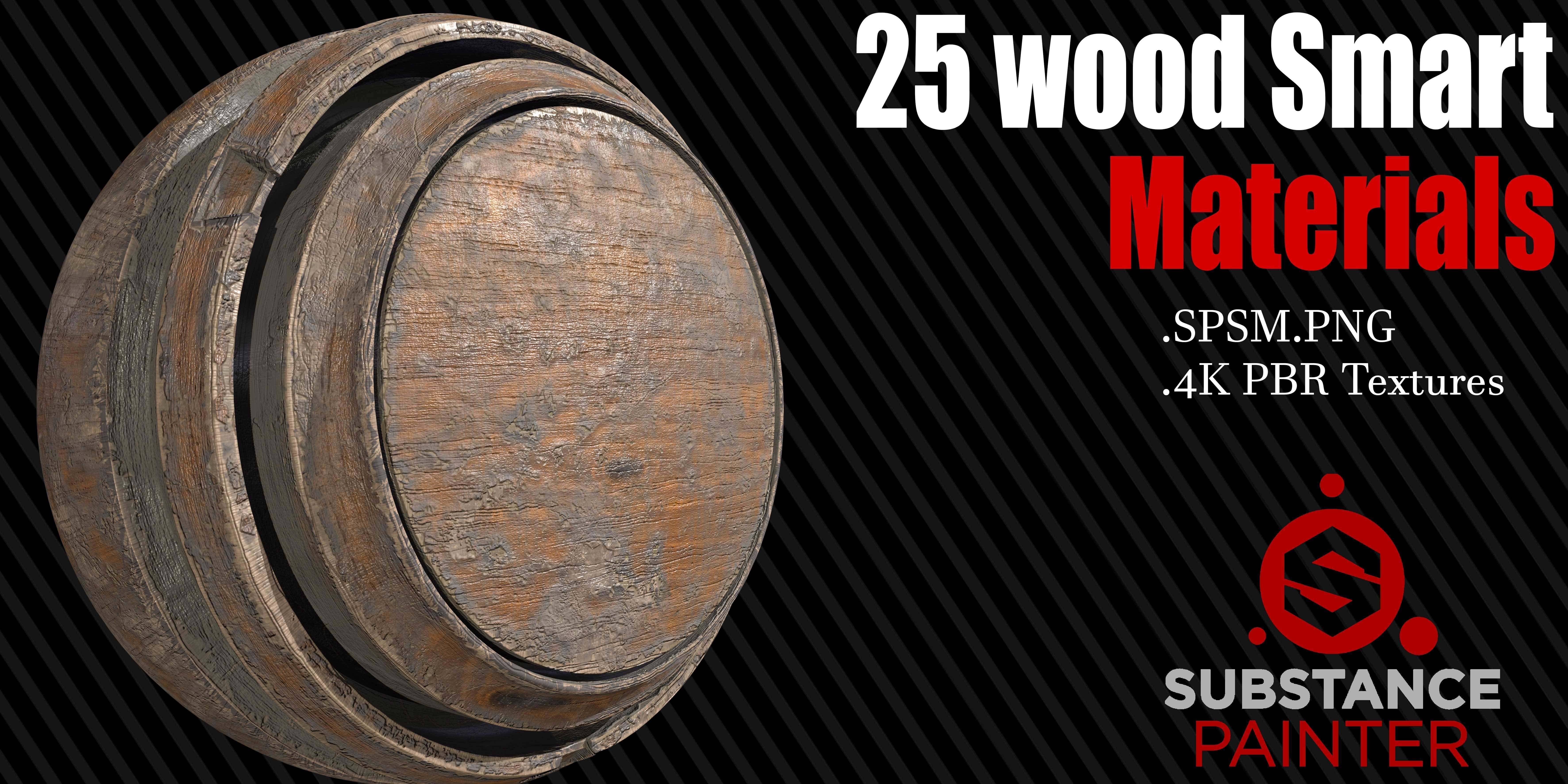 25 Wood Smart Materials  4K PBR Textures Texture_8