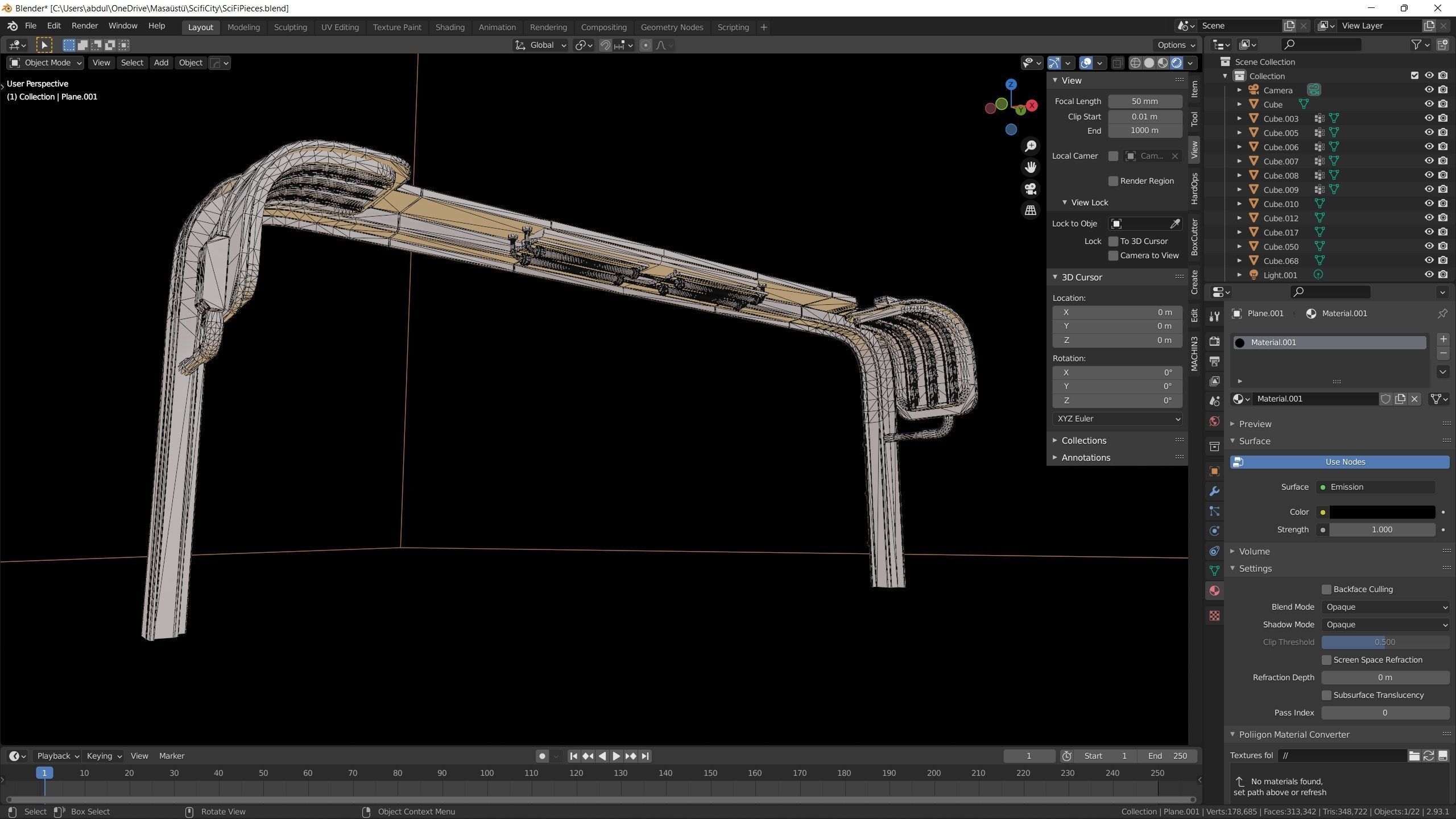 Sci Fi City Assets 3D model_13