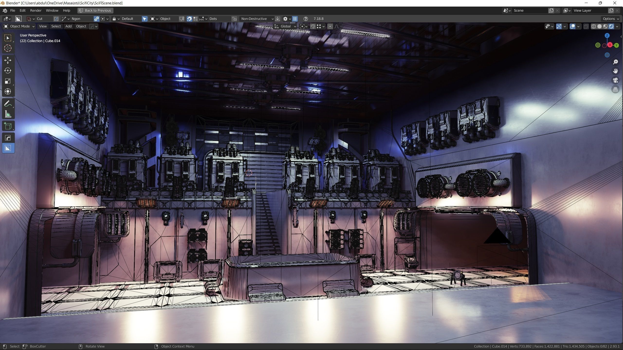 Sci Fi City Assets 3D model_6