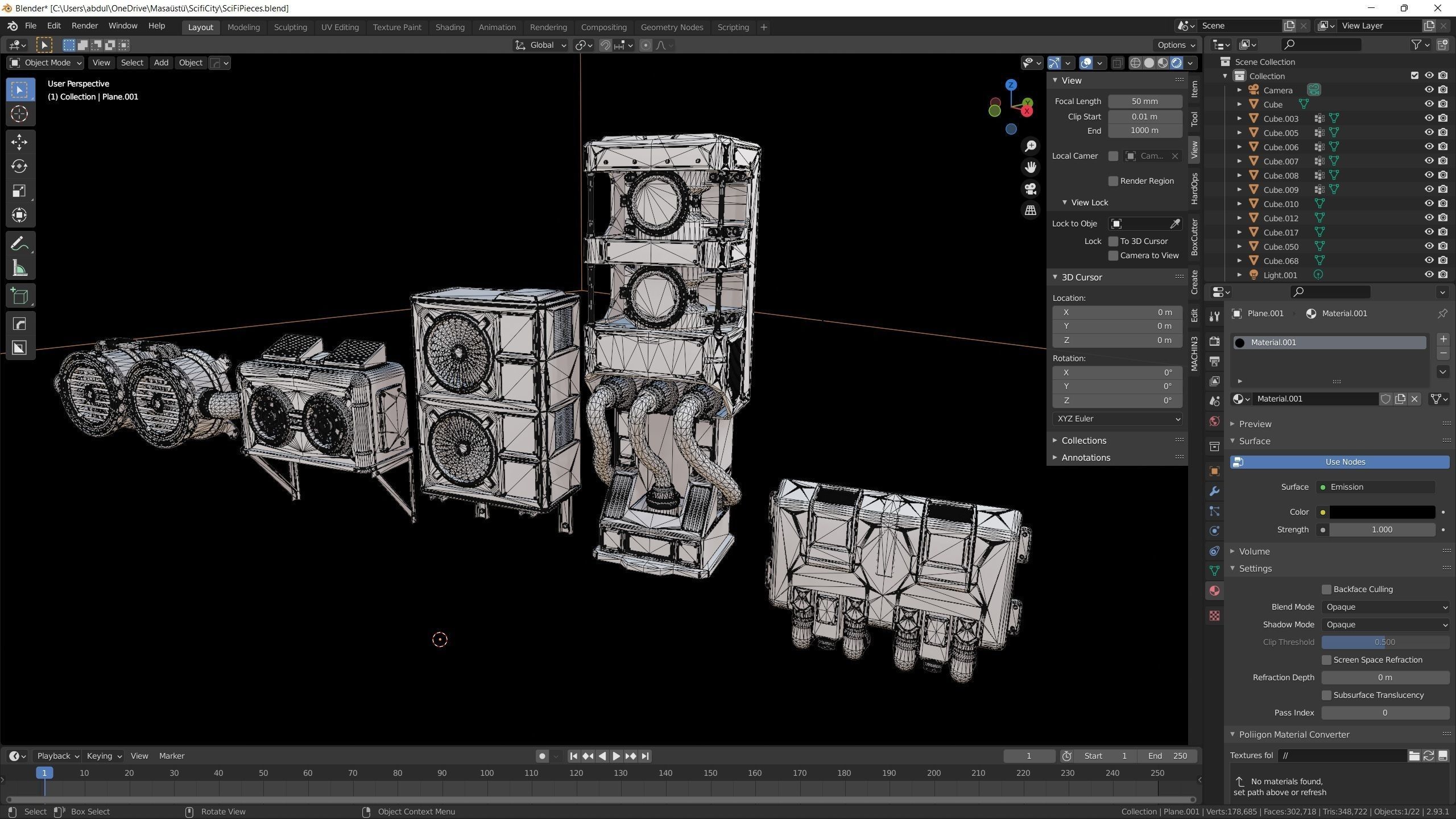 Sci Fi City Assets 3D model_16